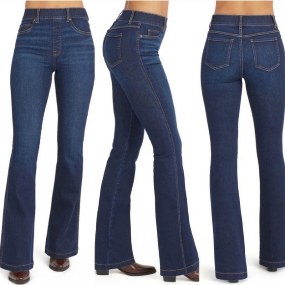 SPANX Blue Boot Cut Jeans - Picture 1 of 16